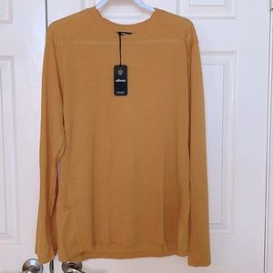 NWT ALLBIRDS Natural Run LS Size XL merino wool blend thrive yellow (mustard)